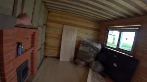 Отделка бани. Установка каркаса внутренних перегородок и утепление.