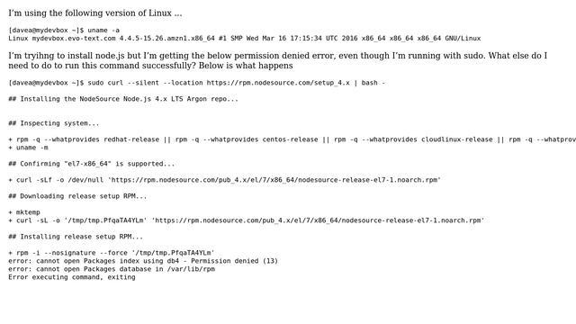 How do I overcome my permission denied error when running with sudo? смотреть онлайн