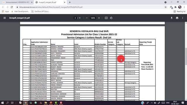 KVS Admission 2021-22 | second list declared for KVS Class 1 admission Chance for Waiting list #kvs смотреть онлайн