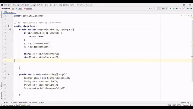 CHECK GIVEN STRING IS A ANAGRAM JAVA PROGRAMMING NO SOUND COPY CODE смотреть онлайн