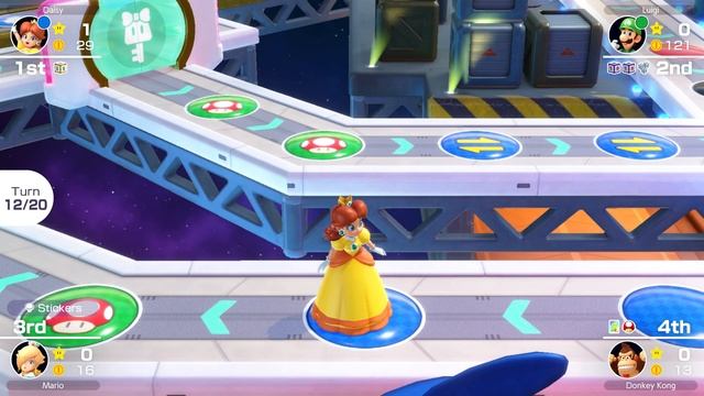 Mario Party Superstars #8 Space Land Rosalina vs Luigi vs Donkey Kong vs Daisy смотреть онлайн