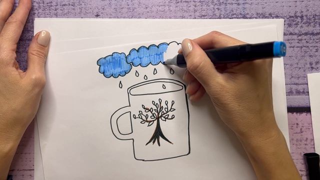 Как нарисовать ОСЕНЬ / КРУЖКУ смотреть онлайн