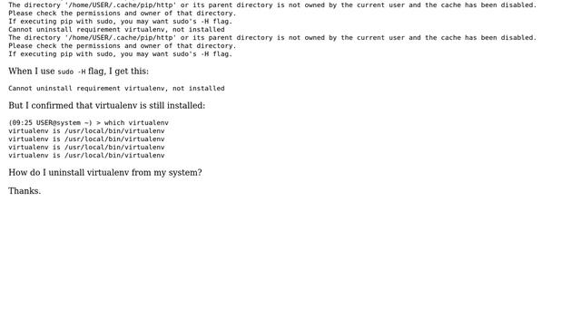 Ubuntu: Uninstall virtualenv which was installed through sudo pip смотреть онлайн