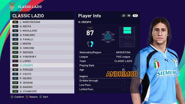 PES 2021 - CLASSIC LAZIO смотреть онлайн