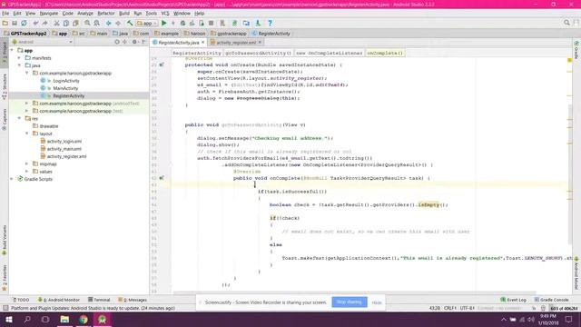 Real time Family GPS Tracker App (Firebase) in Android Studio PART 5 (Email SignUp) смотреть онлайн