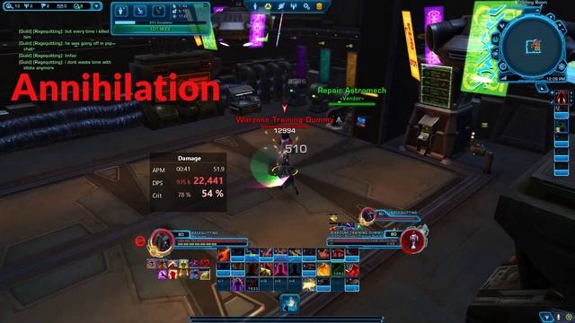 SWTOR 7.0 Annihilation vs Carnage vs Fury Parse Test смотреть онлайн