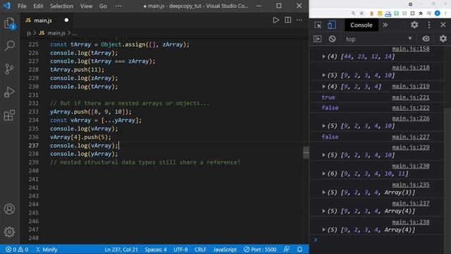 Shallow Copy and Deep Copy | Advanced Javascript Tutorial смотреть онлайн