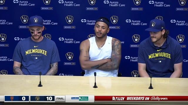 Brewers' Turang, Peralta, Anderson reflect on dominant home opener смотреть онлайн