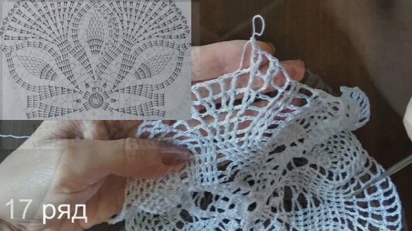 САЛФЕТКА КРЮЧКОМ часть 2/ Сrochet napkin part 2