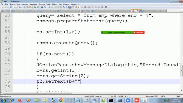 Java Internship - JDBC (select statement using AWT) смотреть онлайн