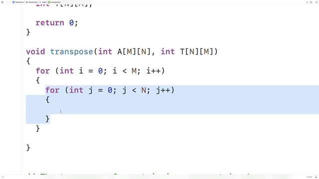 Find The Transpose Of A Matrix | C Programming Example смотреть онлайн