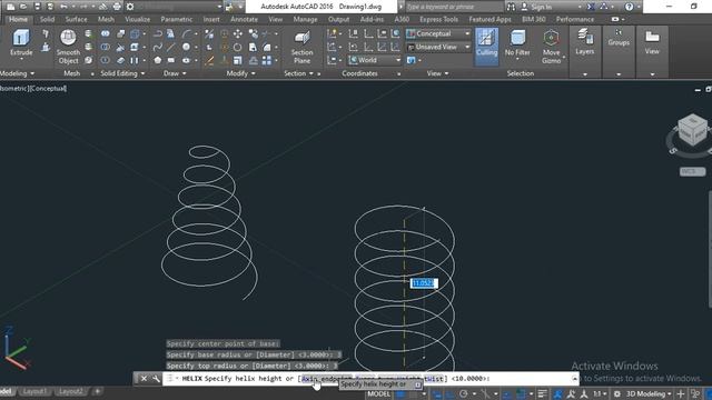 #Helix #Creates a #3D #spiral in #AutoCAD смотреть онлайн