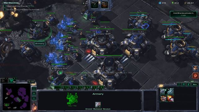 Starcraft Co-op - Rifts to Korhal Solo Speedrun in 10:52 (Raynor P3, Brutal) смотреть онлайн
