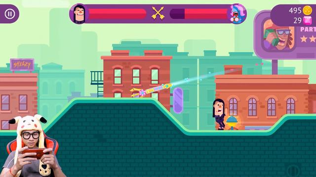 Bowmasters: Cyberstar Vs Schoolmates - Part 8 (iOS, Android) смотреть онлайн