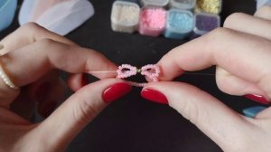 Кольцо бантик из бисера. Красиво быстро и просто