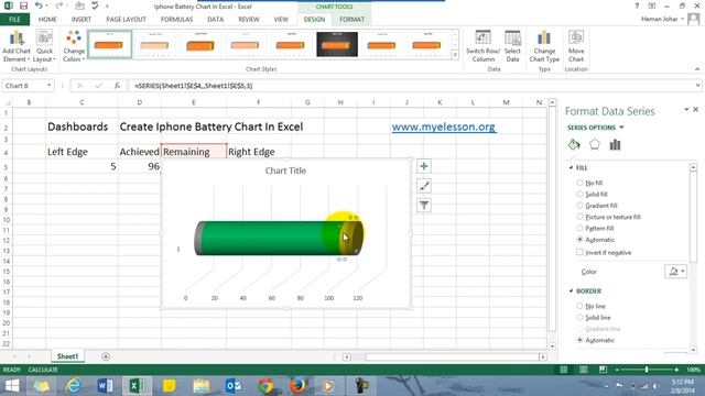 Excel Dashboards For Beginners - Iphone Battery Chart In Excel смотреть онлайн