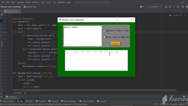 Morse Code Translator In Python Tkinter смотреть онлайн