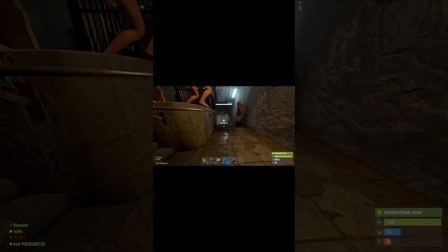 Баг в раст, лутаем трупы в SAVE ZONE. #rust #раст смотреть онлайн