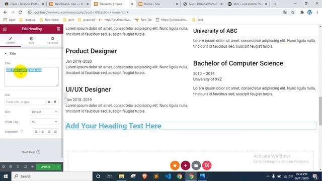 নিজেই নিজের পোর্টফলিও ওয়েবসাইট তৈরি করুন । Complete Personal Portfolio Website In Wordpress. смотреть онлайн