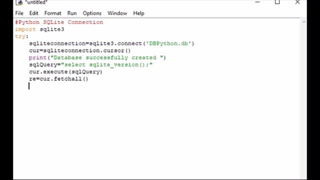 Python SQLite Connection смотреть онлайн