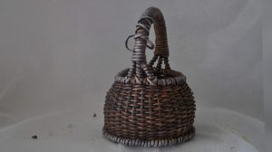 МК. Корзина мини из бумажной лозы. #23