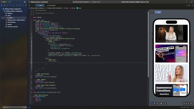 SwiftUI Tutorial: Sliding Hidden Headboard смотреть онлайн