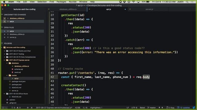REST api - Live Coding an Express Server in Node.js - Part 5 (final) смотреть онлайн