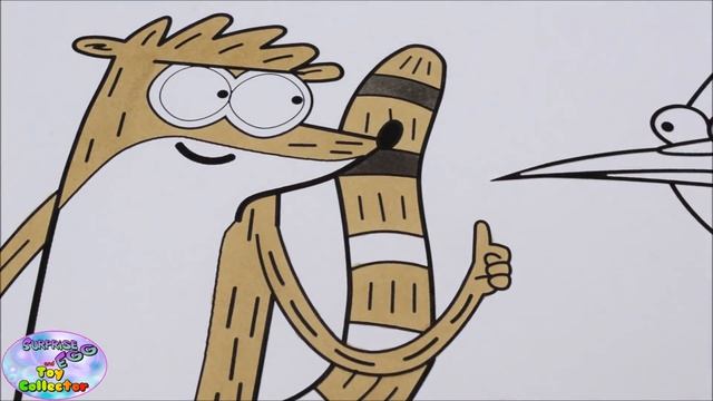 Regular Show Coloring Book Mordecai and Rigby Episode Show Surprise Egg and Toy Collector SETC смотреть онлайн