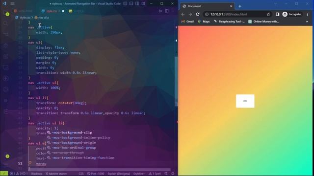 Animated Navigation Bar Project Html CSS JavaScript: Code-With Roh смотреть онлайн