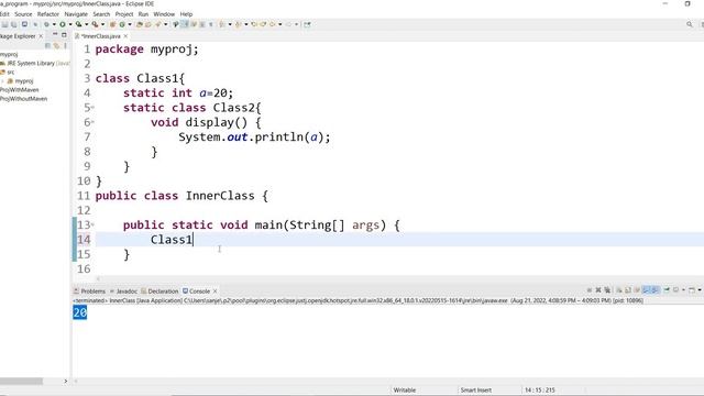 #93 Java Static Inner Class смотреть онлайн