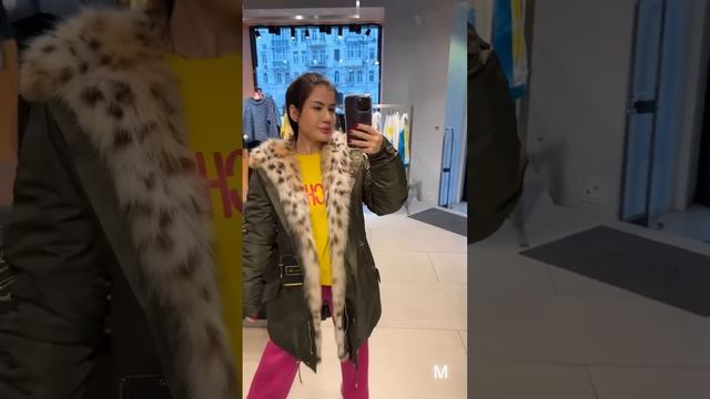 Женская парка с мехом рыси ! Купить парку с натуральным мехом. Women's parka with lynx fur! смотреть онлайн