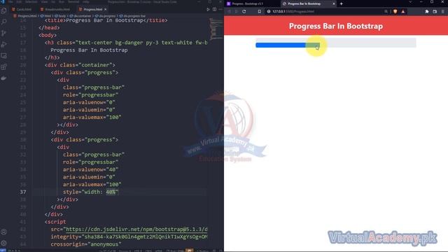 Progress Bar in Bootstrap | Bootstrap Complete Course смотреть онлайн