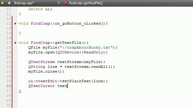 C++ GUI with Qt Tutorial - 12 - Finishing the getTextFile Function смотреть онлайн