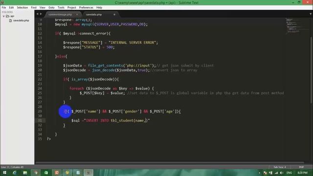 Make REST API with PHP part 04 (save data to database) смотреть онлайн