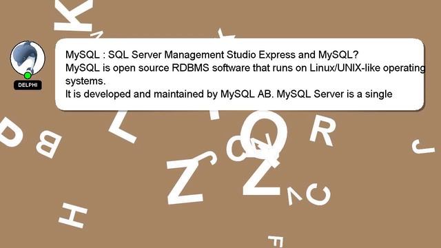 MySQL : SQL Server Management Studio Express and MySQL? смотреть онлайн