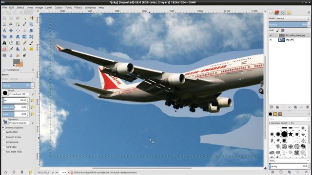 Example of seamless object incrustation on a background image, with the G'MIC plug-in for GIMP. смотреть онлайн