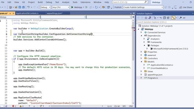ConnectionString in Asp.net Core 6.0 in AppSetting.Json смотреть онлайн