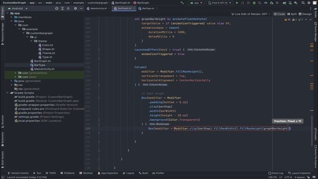 Custom Bar Graph in Jetpack Compose | Android Studio смотреть онлайн