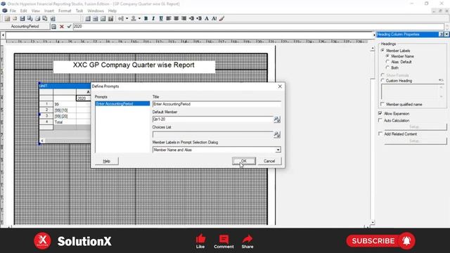 Hyperion Financial Reporting Studio - Oracle Fusion (Part 4) | Oracle Tutorial | SolutionX смотреть онлайн