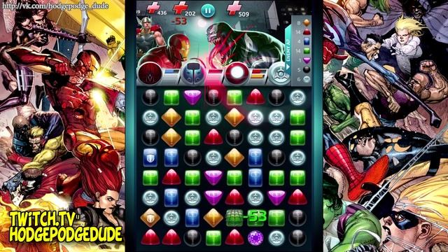 Hodgepodgedude играет Marvel Puzzle Quest смотреть онлайн