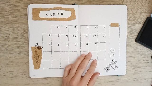 March 2022 | Plan with me | Bullet Journal Monthly Setup - Dragonfly смотреть онлайн