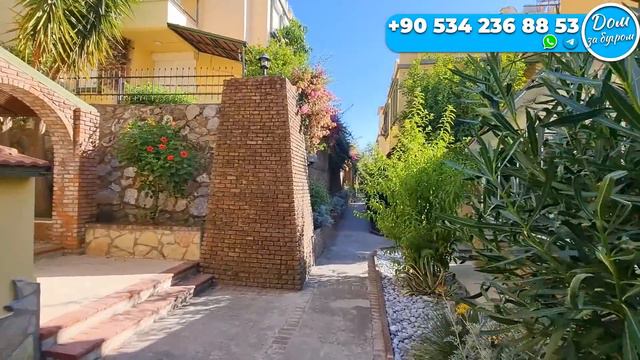 НЕДОРОГАЯ ВИЛЛА в Алании НА МОРЕ недвижимость в Турции дом в благоустроенном комплексе смотреть онлайн