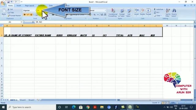MS EXCEL-4 #BOLD, ITALIC , UNDERLINE, FONT SIZE, STYLE, GROW & SHRINK FONT , ALIGNMENT & WRAP TEXT смотреть онлайн