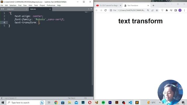 CSS Tutorial For Beginners 32 - Text Transform смотреть онлайн