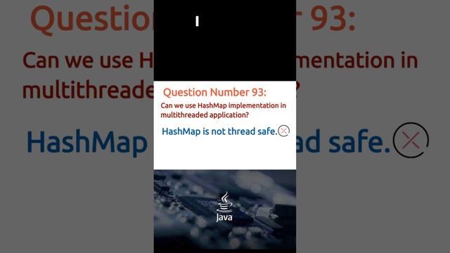 93 Can we use hashmap implementation in multithreded applications? #javainterviewquestions #java смотреть онлайн