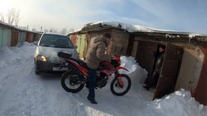 Motoland 250 Enduro. Запуск зимой в мороз. Прощальный аккорд. 19.02.2021 г.