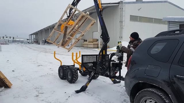 РЕНО ДАСТЕР - ЛЕСОВОЗ с гидроманипулятором смотреть онлайн