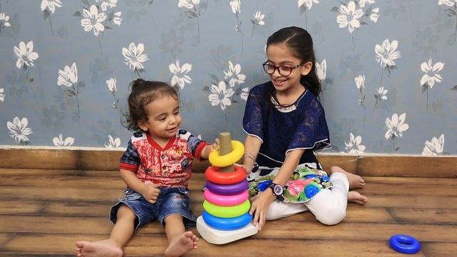 Learn Colour With Stacking Ring | kids stacking game смотреть онлайн
