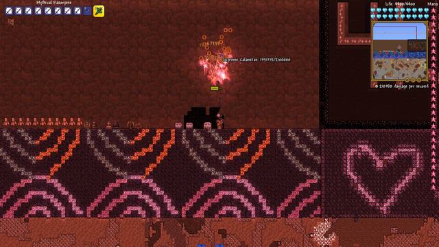 Terraria Supreme Buffed Razorpine  Vs Calamity Mod Boss Rush