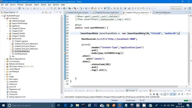 How to call Post Method using Java Class Object in RestAssured смотреть онлайн